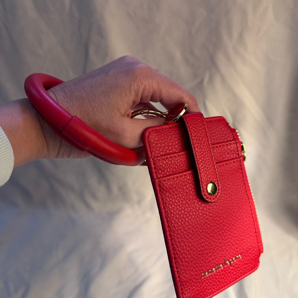 Red Cardholder with Wristlet